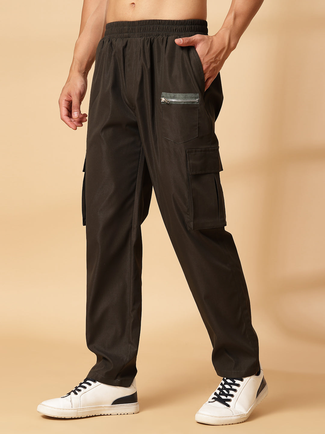 UZARUS Men's Cargo Track Pant for Men || Track Pants || Plain Men Cargo Pants Cotton || Cargos for Men