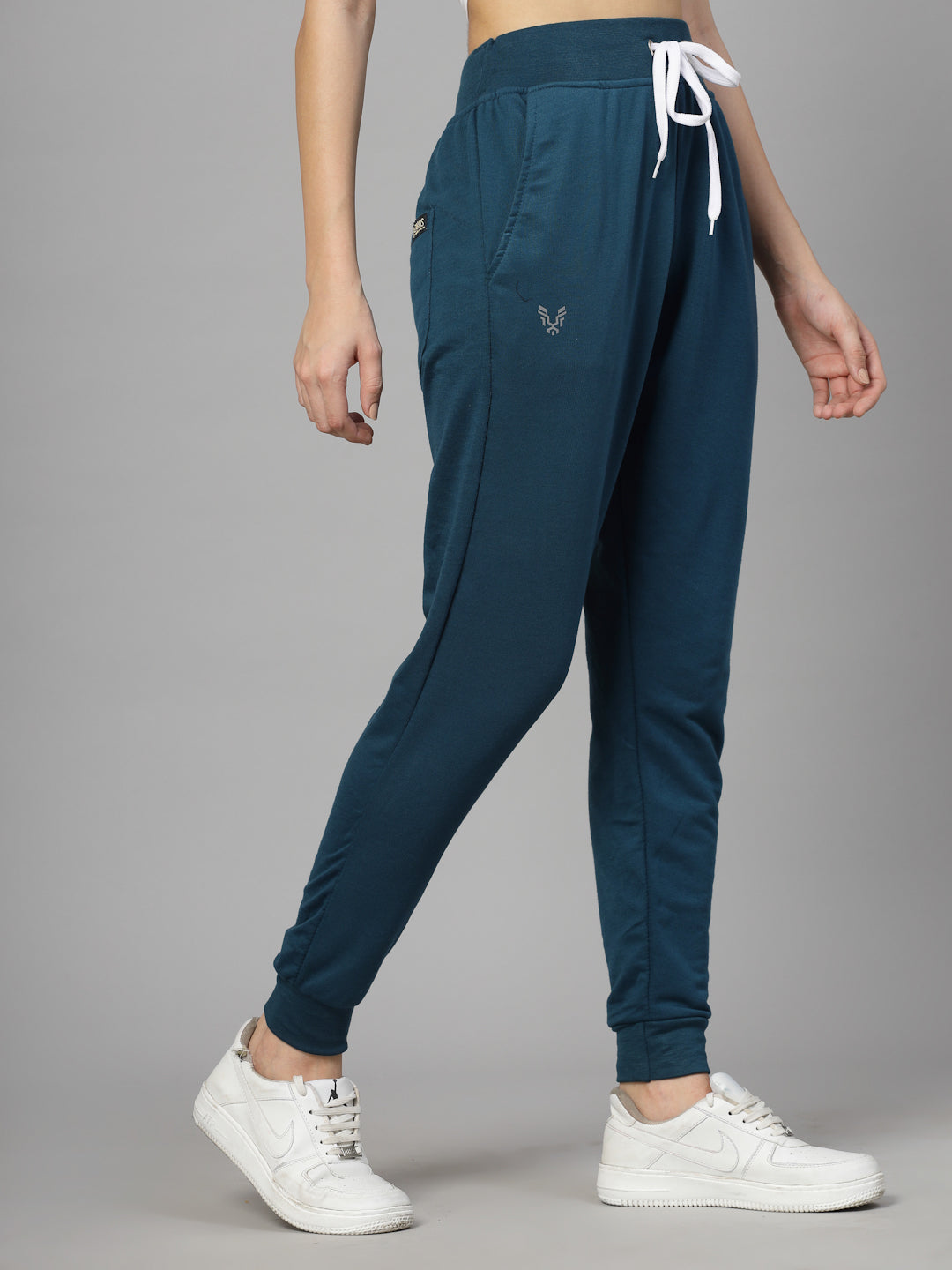 Women's Cotton Regular Fit Joggers Track Pants with 2 Pockets