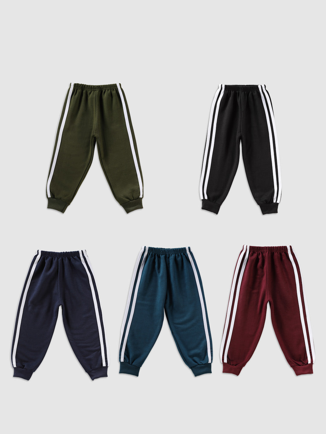 Uzarus Premium Kids Warm Fleece Pajama Pants, Winter Wear Trackpants Baby Boy and Girl Unisex (Pack of 5)