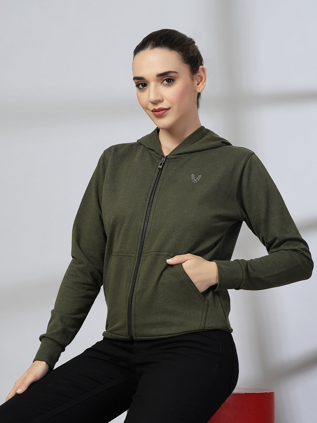 UZARUS Women's Cotton Anthra Sweatshirt Hoodie