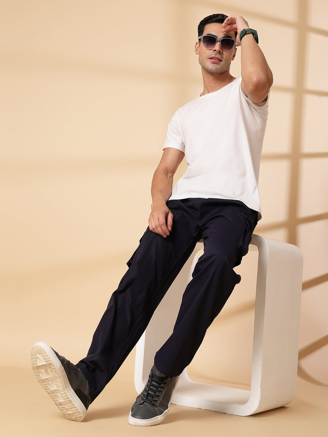 UZARUS Men's Cargo Track Pant for Men || Track Pants || Plain Men Cargo Pants Cotton || Cargo for Mens