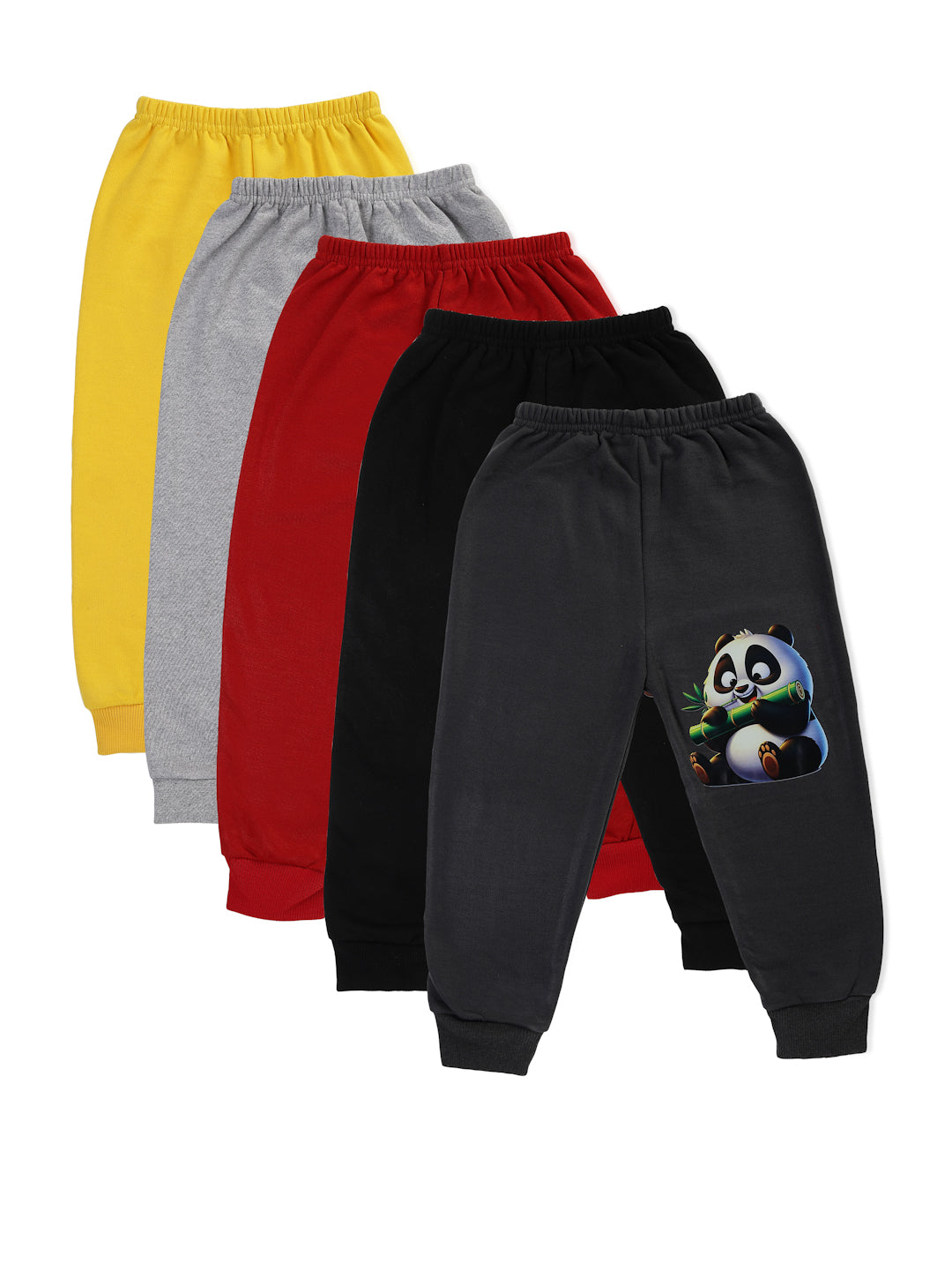 UZARUS Premium Kids Warm Fleece Pajama Pants, Winter Wear Trackpants Baby Boy and Girl Unisex (Pack of 5)