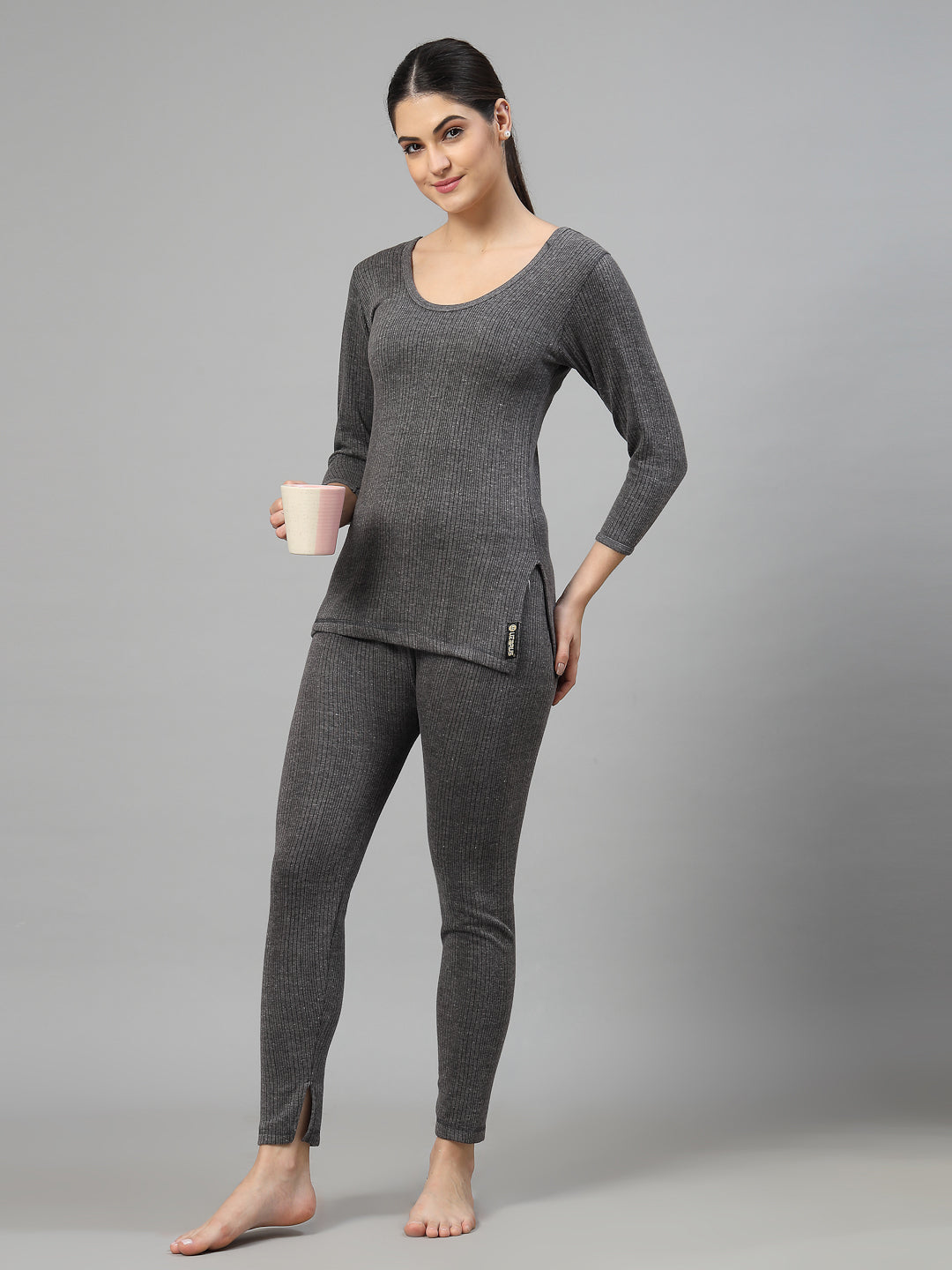 Uzarus Snug Fit Thermal Set | Ladies 3/4 Thermal Top and Lower Set | Thermal Top and Lower Set