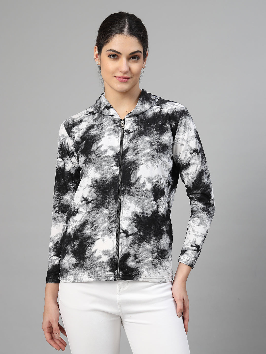 Uzarus Women's Hooded Sports Gym Training Jacket