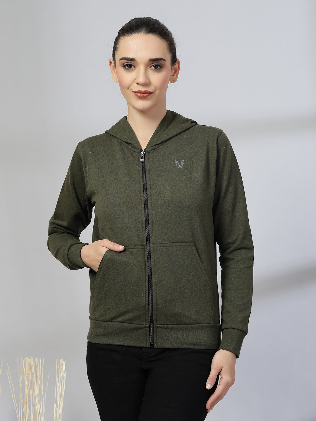 UZARUS Women's Cotton Anthra Sweatshirt Hoodie