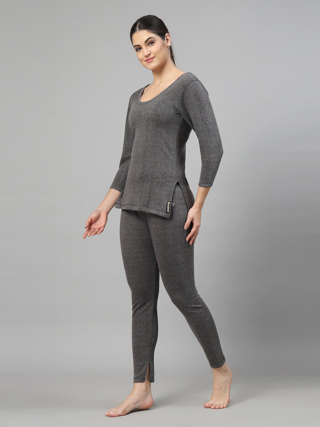 Uzarus Snug Fit Thermal Set | Ladies 3/4 Thermal Top and Lower Set | Thermal Top and Lower Set
