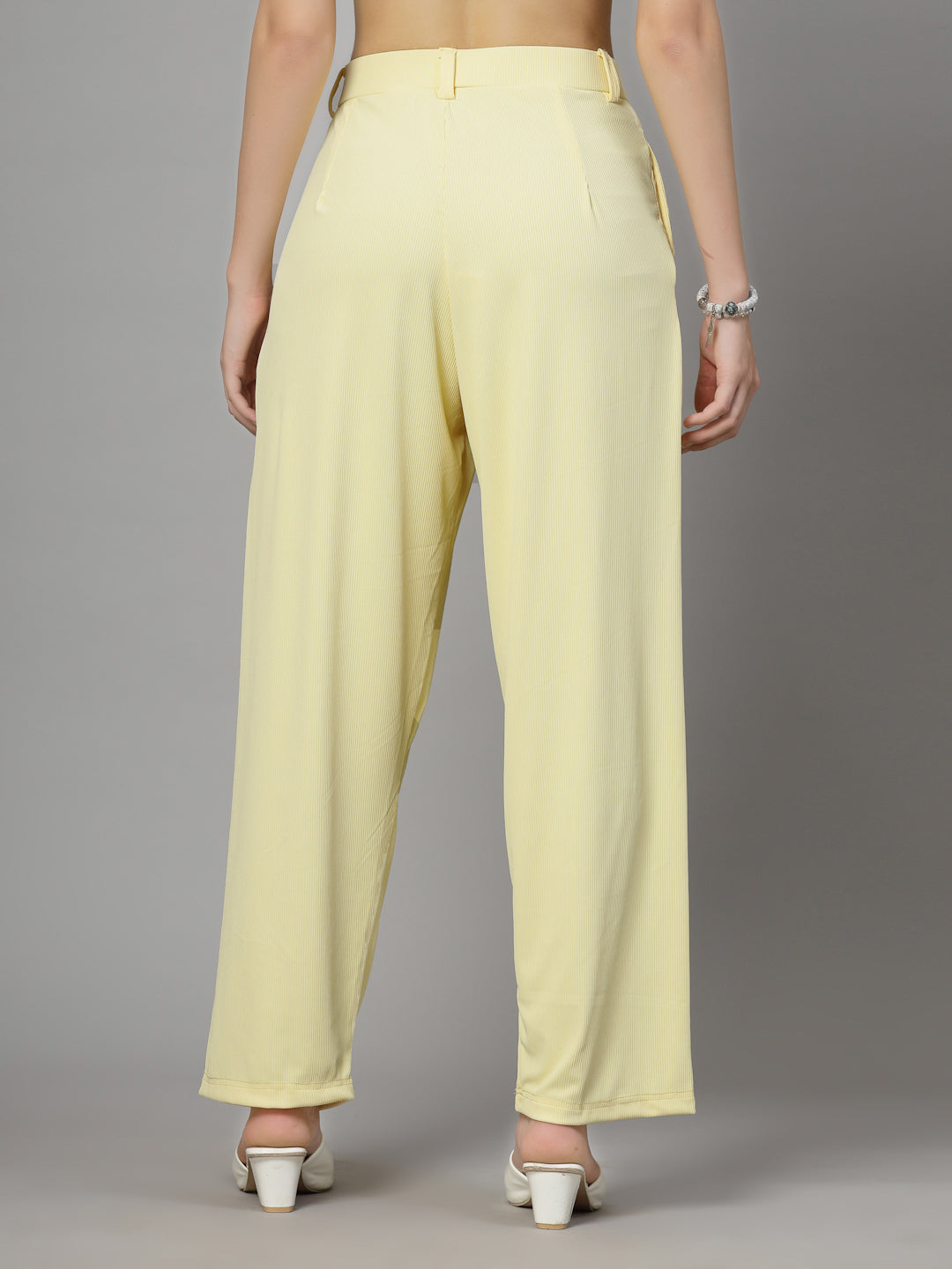 UZARUS Women's Relax Fit Trouser 2 Pockets Baggy Pants