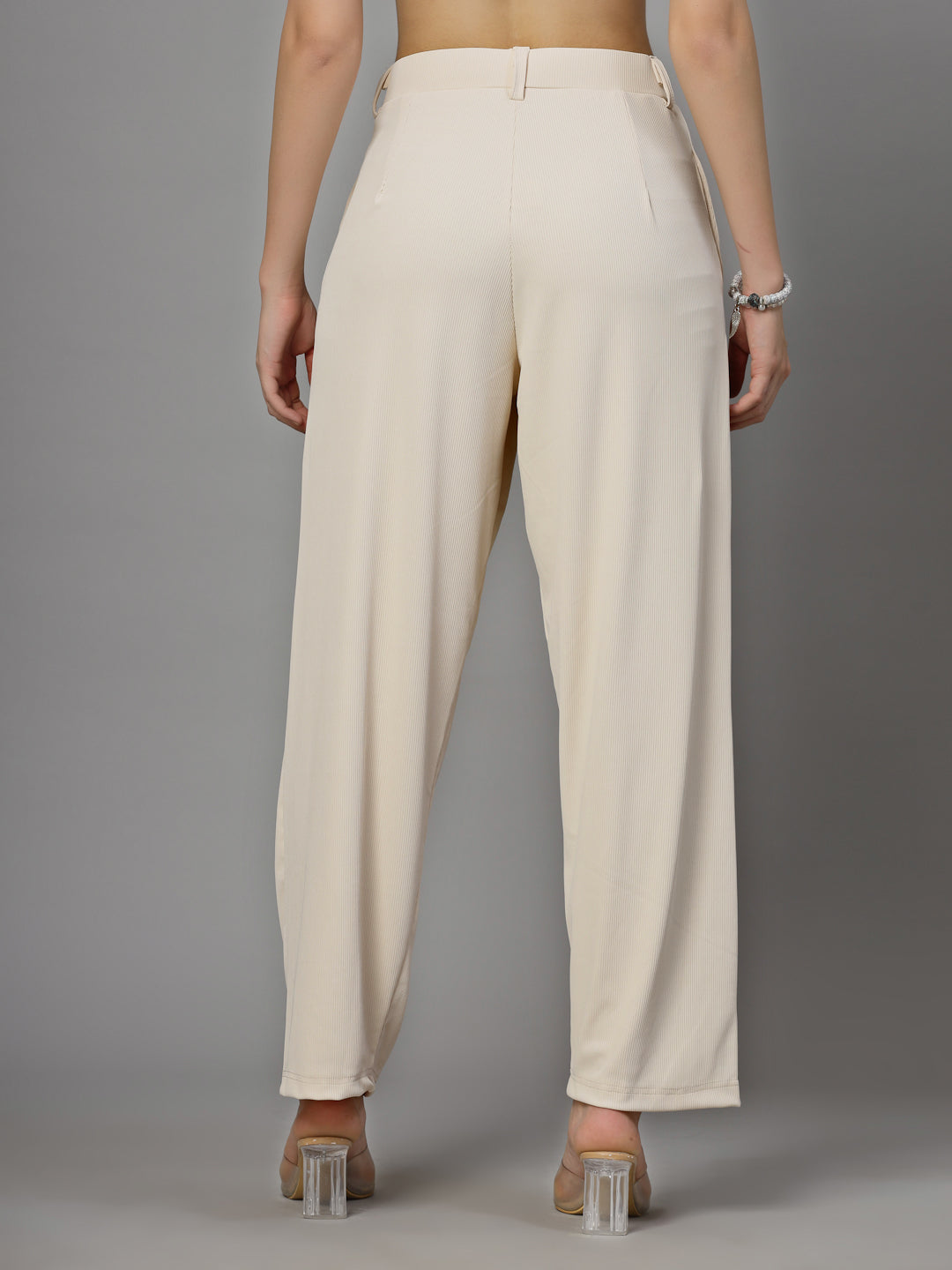 UZARUS Women's Relax Fit Trouser 2 Pockets Baggy Pants