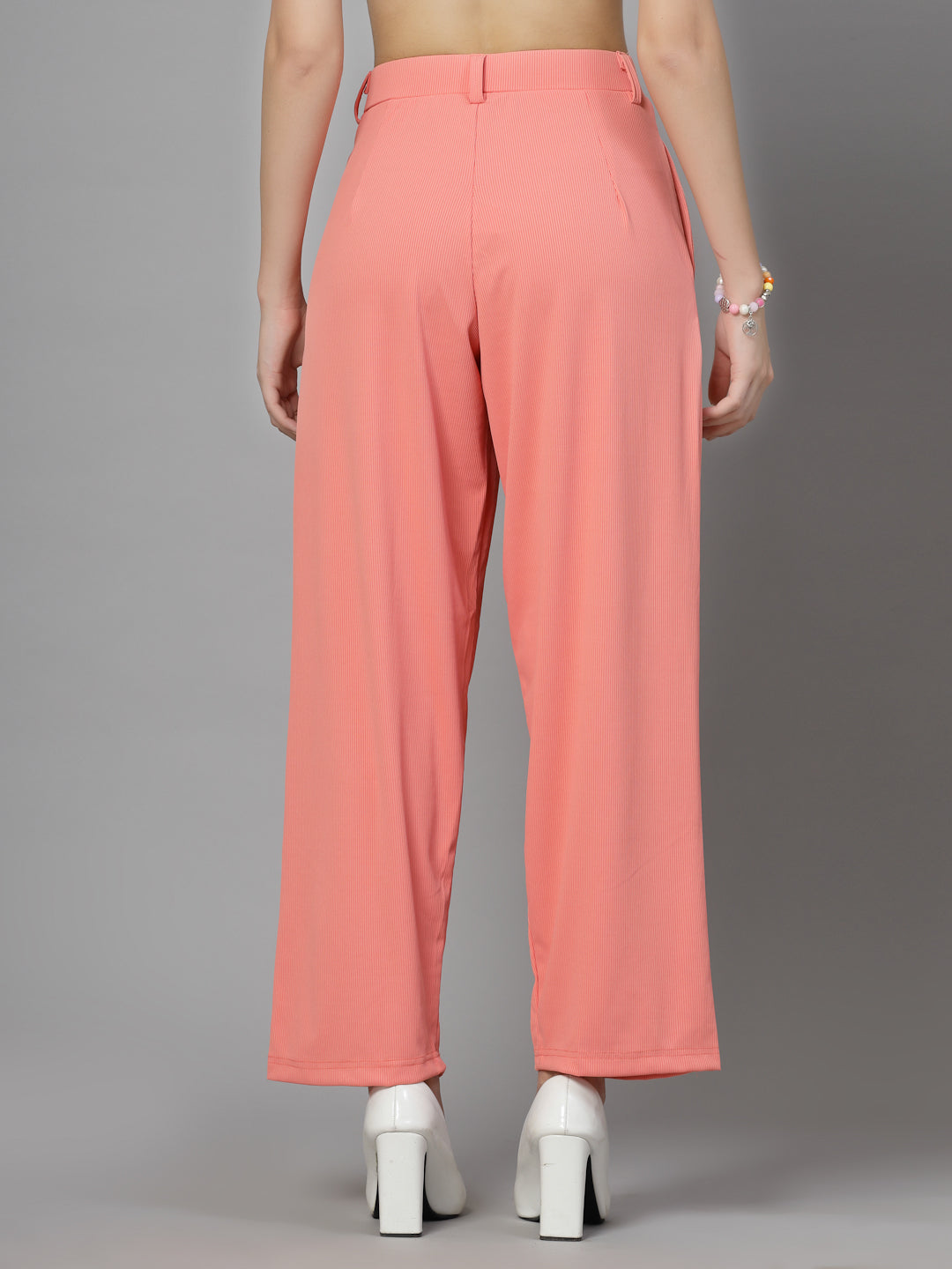 UZARUS Women's Relax Fit Trouser 2 Pockets Baggy Pants