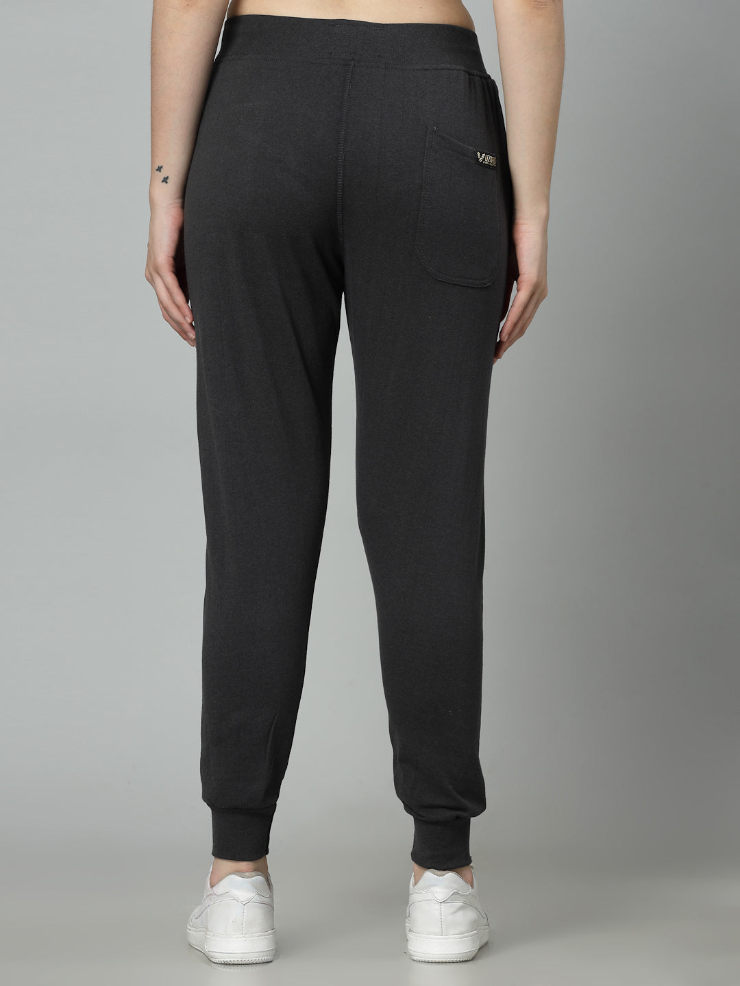 Women's Cotton Slim Fit Joggers Track Pants with 2 Zippered Pockets