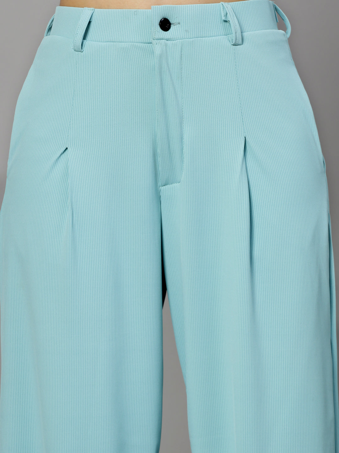 UZARUS Women's Relax Fit Trouser 2 Pockets Baggy Pants