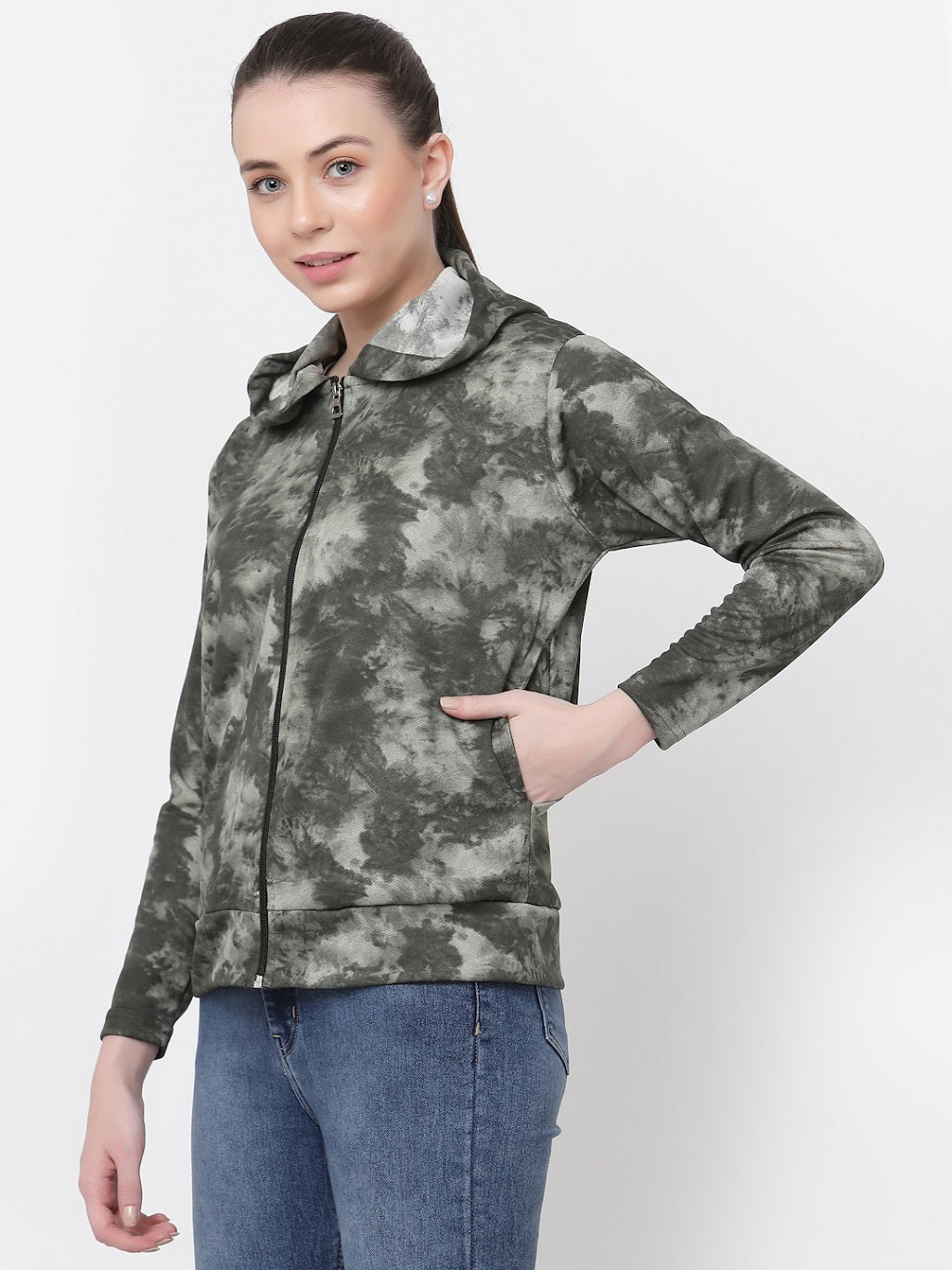 Uzarus Women's Hooded Sports Gym Training Jacket