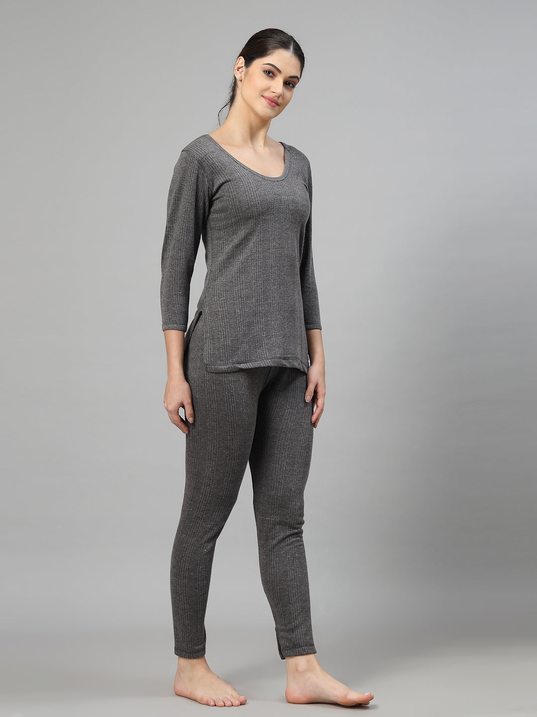 Uzarus Snug Fit Thermal Set | Ladies 3/4 Thermal Top and Lower Set | Thermal Top and Lower Set
