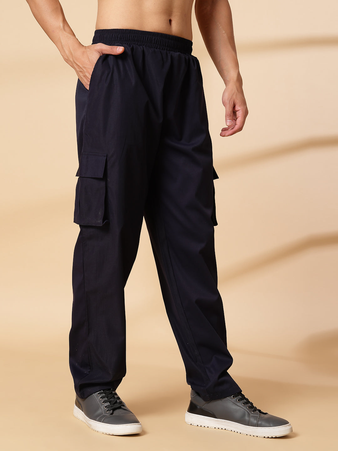 UZARUS Men's Cargo Track Pant for Men || Track Pants || Plain Men Cargo Pants Cotton || Cargo for Mens