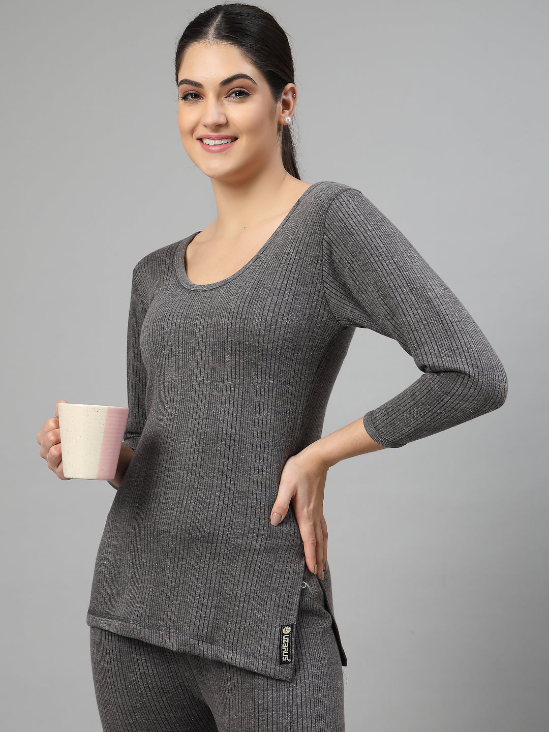Uzarus Snug Fit Thermal Set | Ladies 3/4 Thermal Top and Lower Set | Thermal Top and Lower Set