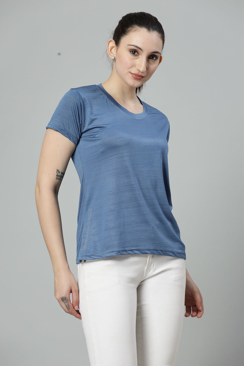 UZARUS Women's Comfort Active Fit Workout Top Sports Gym T-Shirt (Pack Of 2)