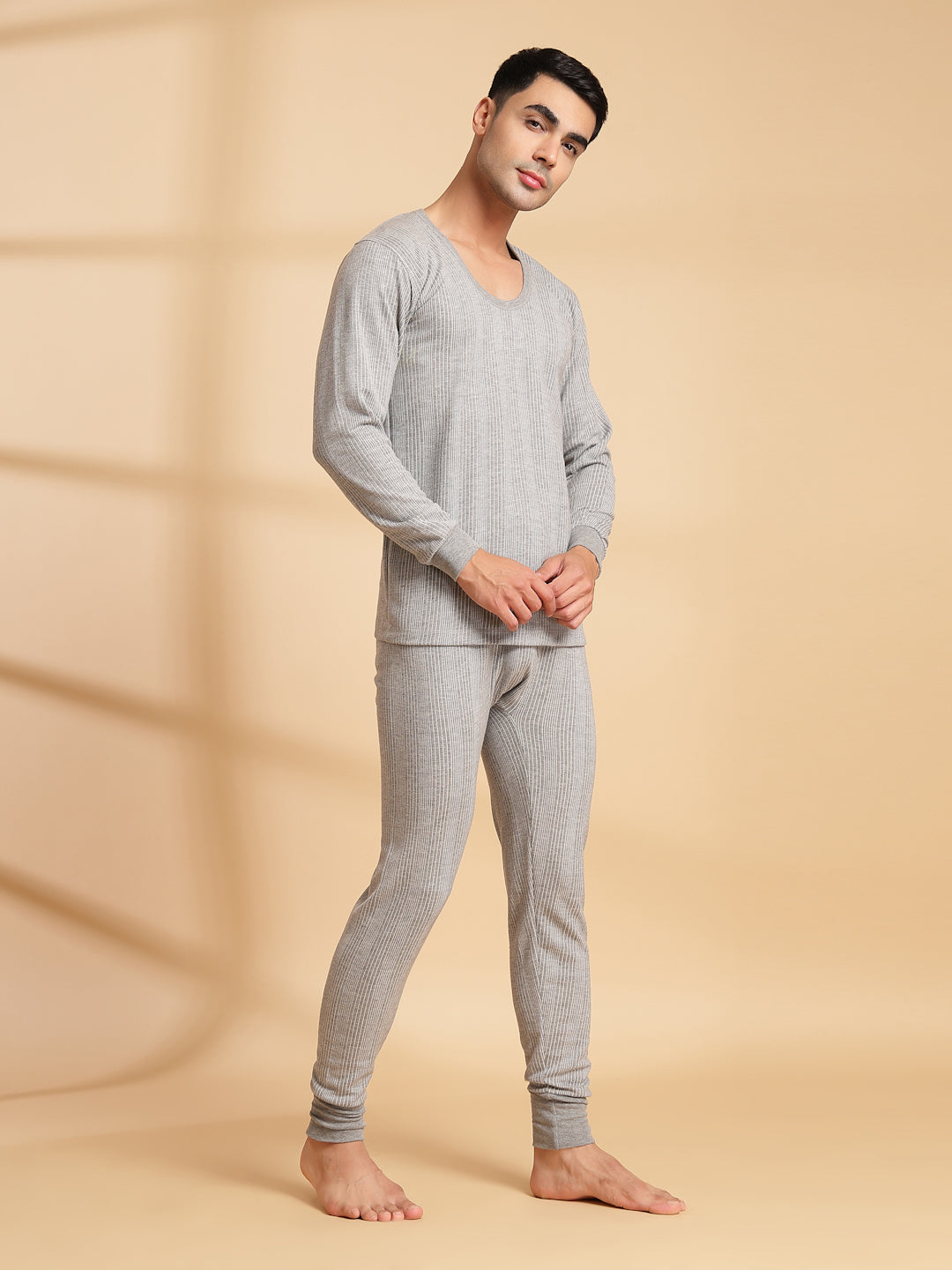 Uzarus Men's Thermal Set (Top & Bottom) | Full Sleeve | Winter Wear | Body Warmer Set