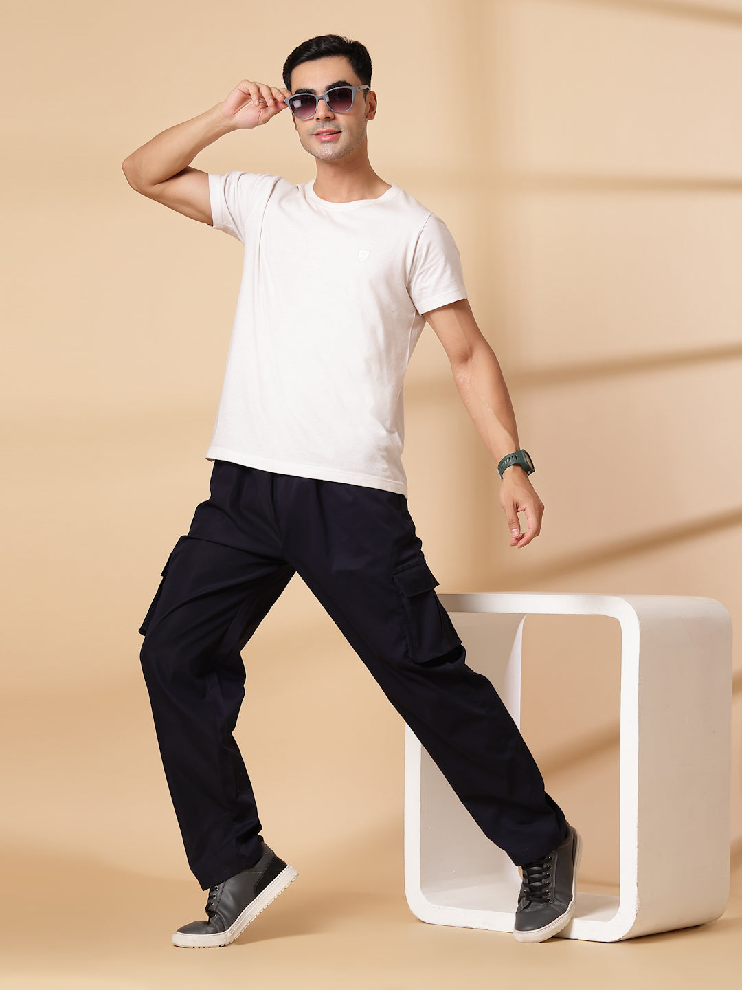 UZARUS Men's Cargo Track Pant for Men || Track Pants || Plain Men Cargo Pants Cotton || Cargo for Mens