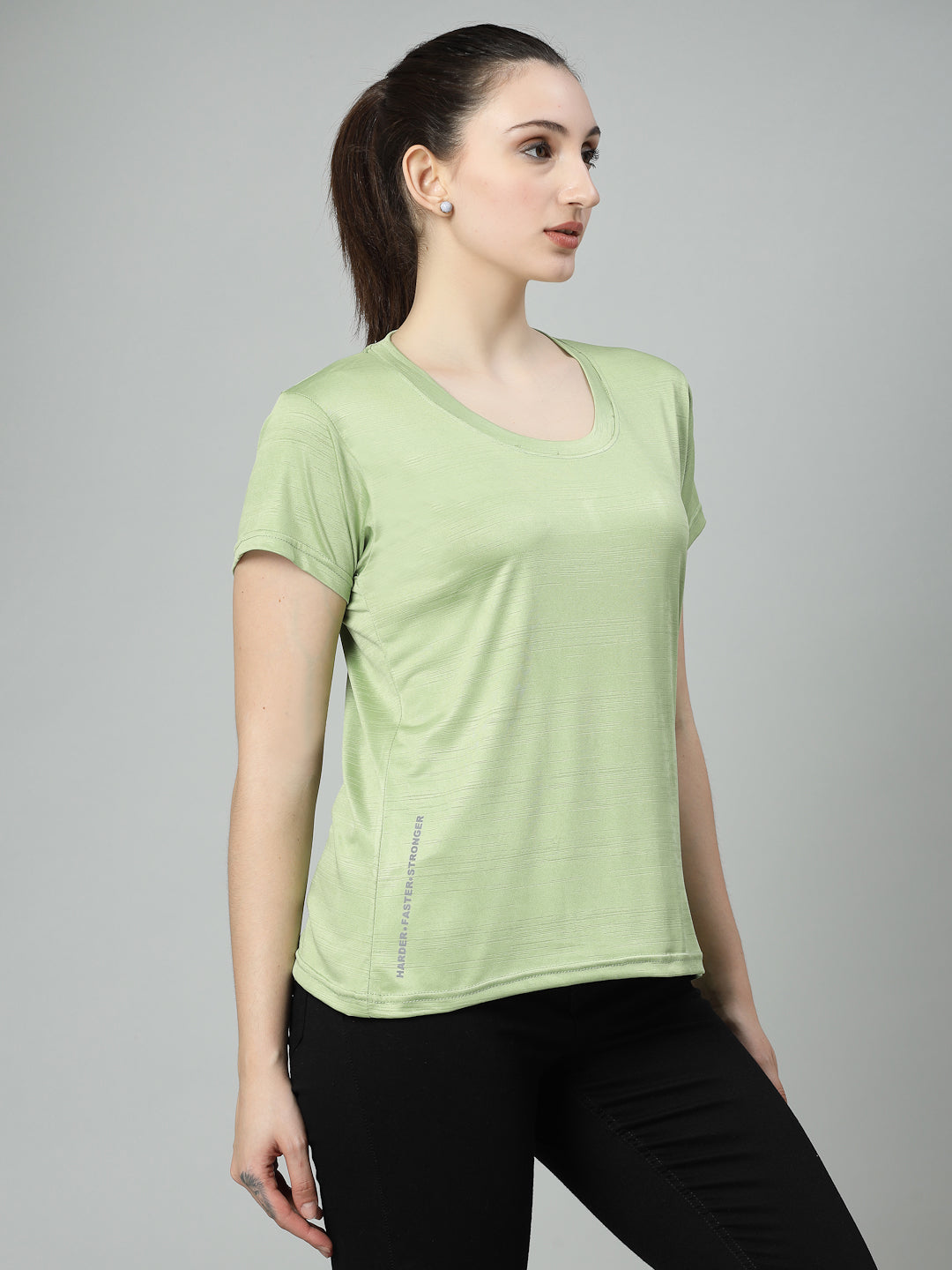 UZARUS Women's Comfort Active Fit Workout Top Sports Gym T-Shirt (Pack Of 2)