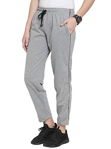 Uzarus Women's Cotton Track Pants With 2 Zippered Pockets