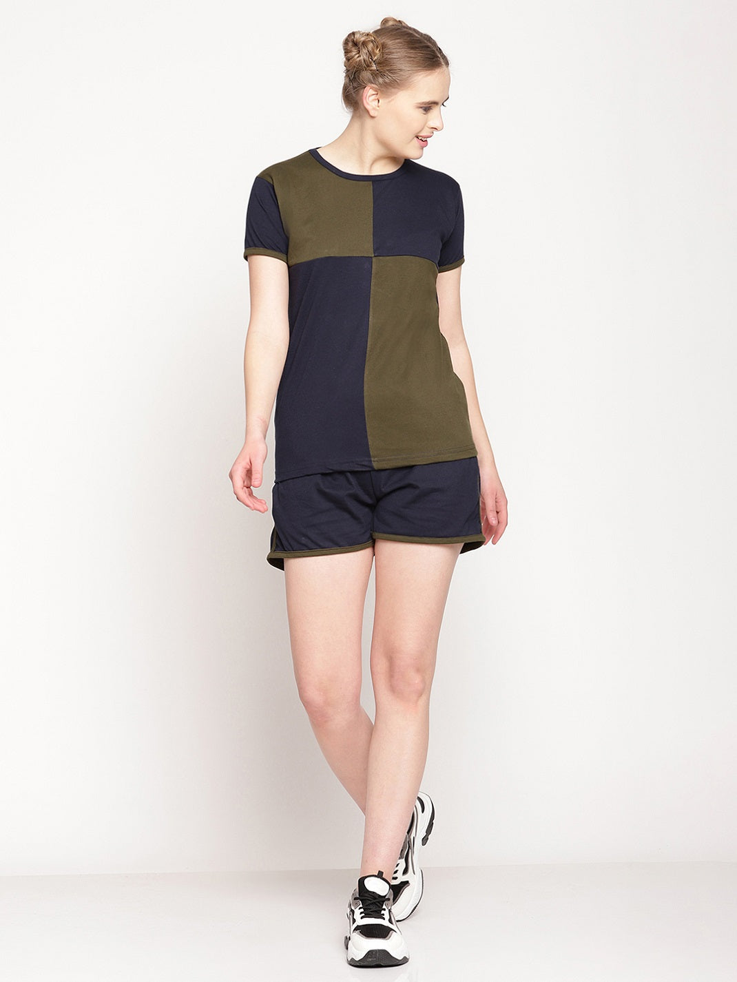 UZARUS Women's Cotton Set of Top and Shorts