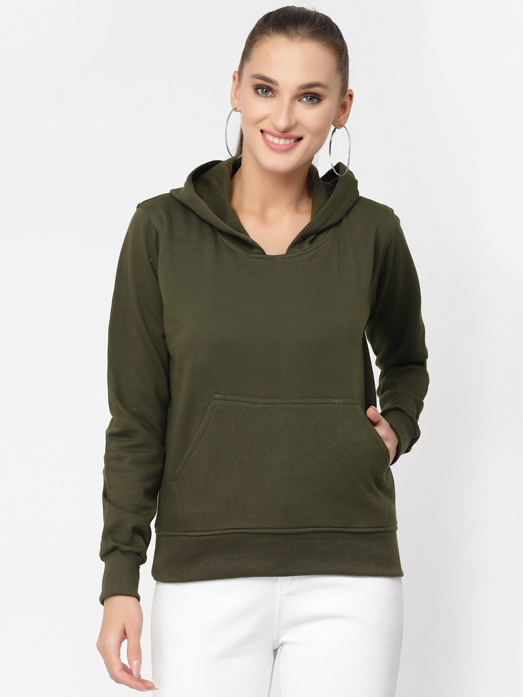 UZARUS Women's Cotton Fleece Latest Stylish Sweatshirt Hoodie