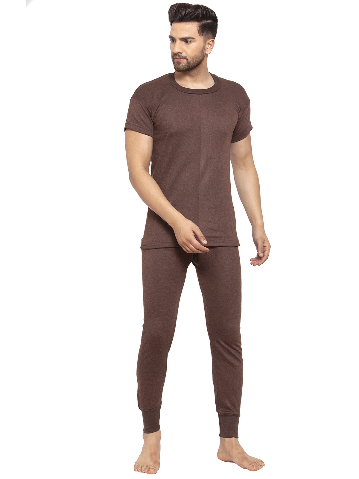 MEN'S HALF SLEEVES THERMAL SET ( ROUND NECK VEST AND TROUSER)