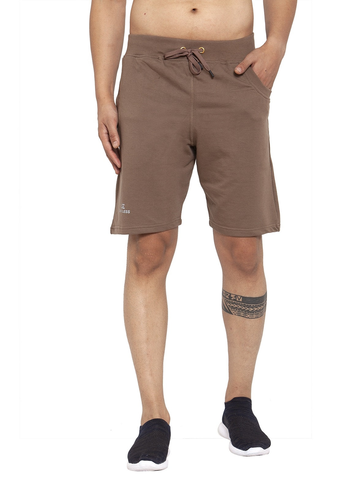 Uzarus Men's Cotton Bermuda Shorts With 2 Zippered Pockets