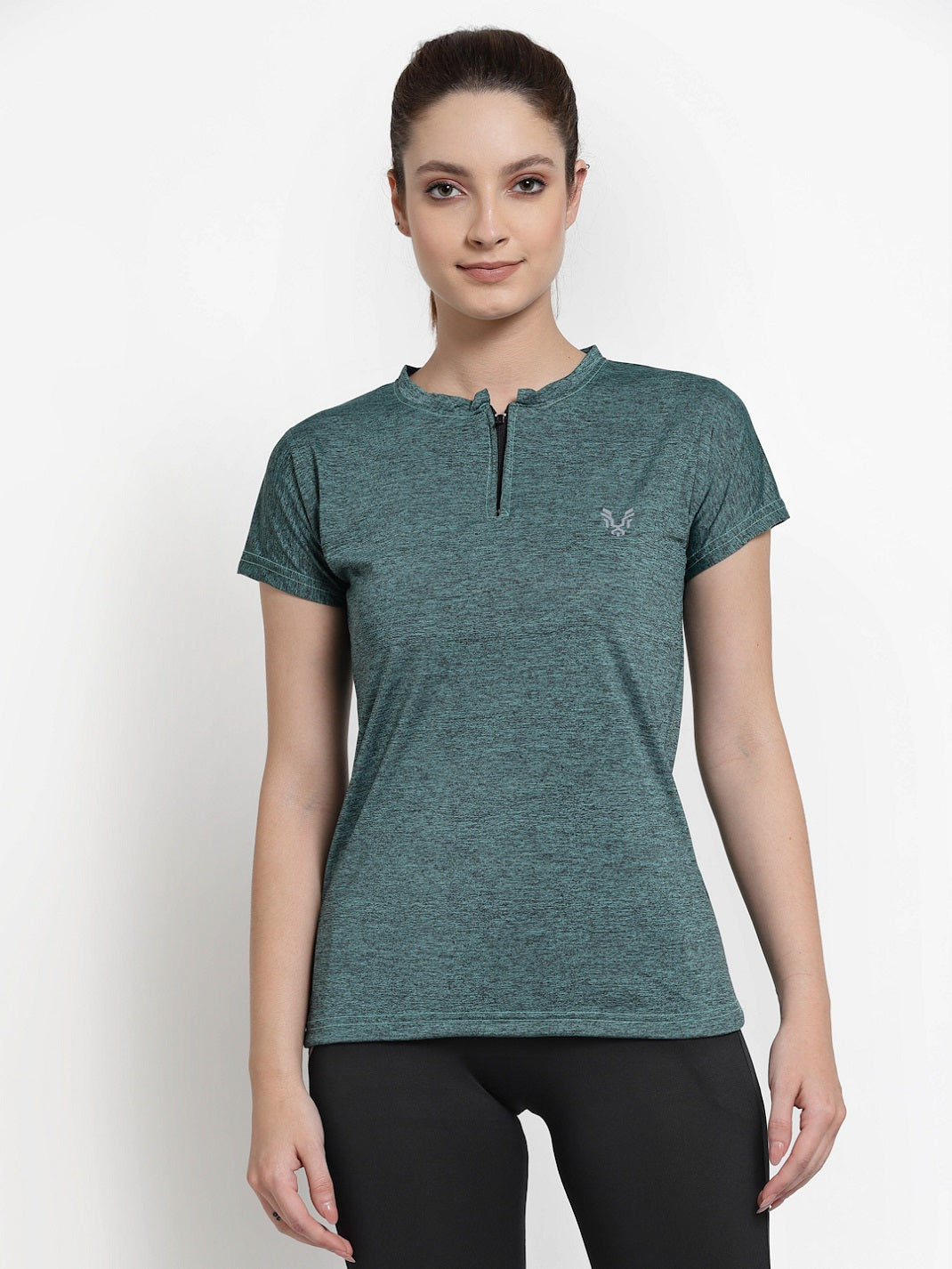 UZARUS Women's Half Sleeves Sports Gym T-Shirt