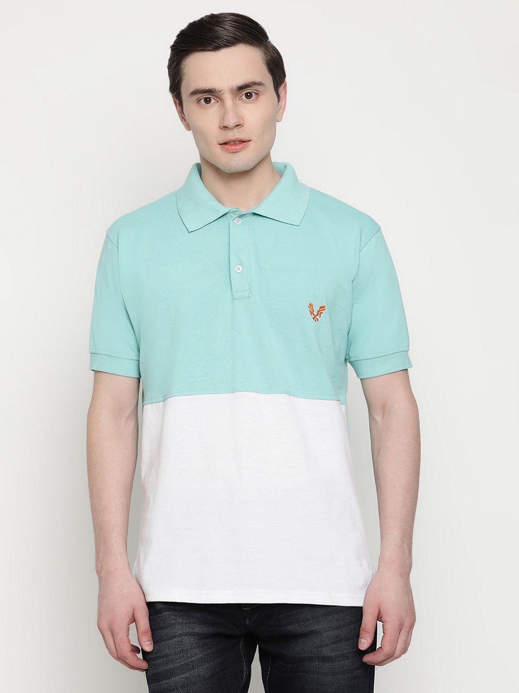 Men's Solid Cotton Regular Fit Polo T-Shirt