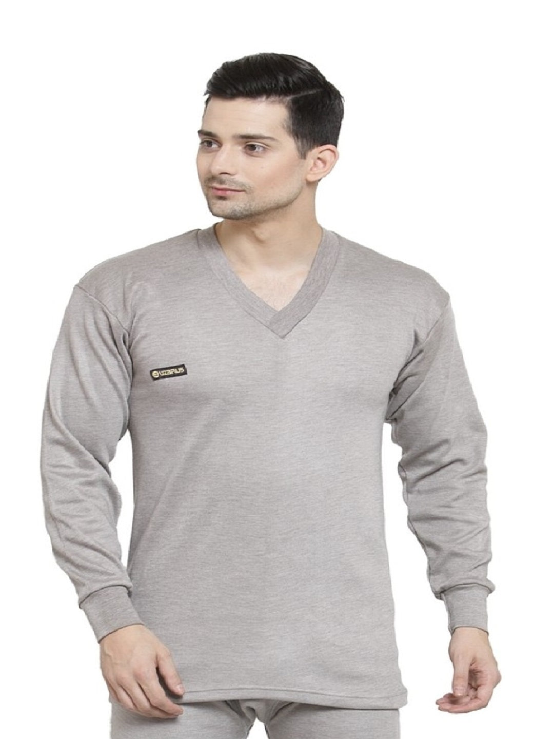 MEN'S SOLID V-NECK THERMAL TOP