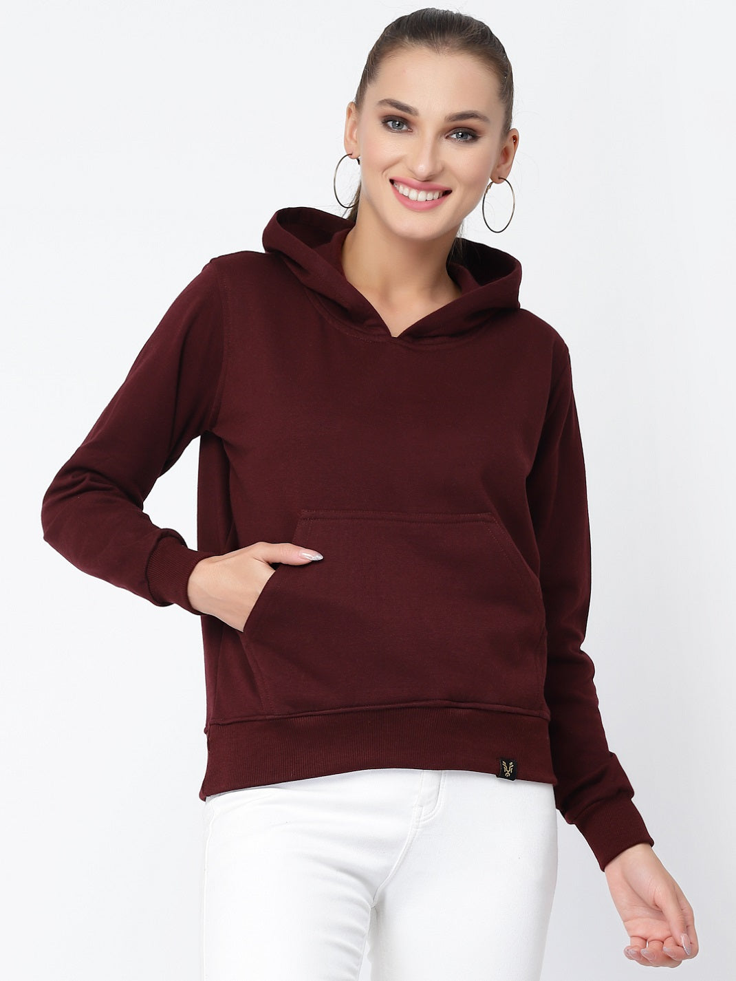 UZARUS Women's Cotton Fleece Latest Stylish Sweatshirt Hoodie