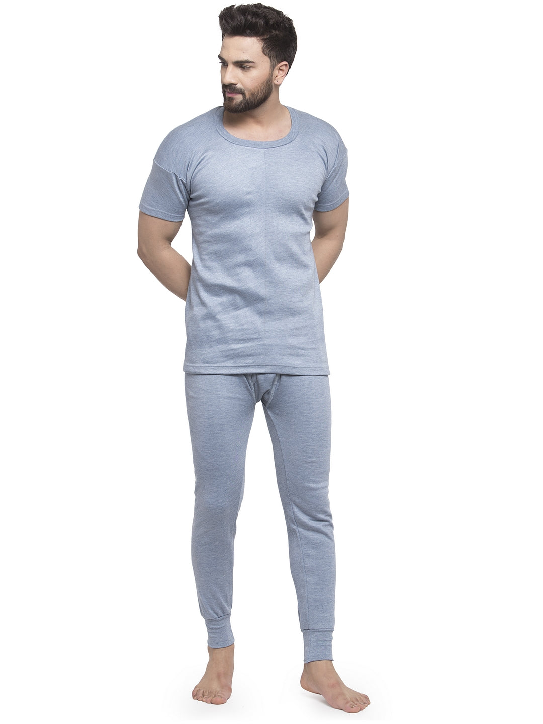 MEN'S HALF SLEEVES THERMAL SET ( ROUND NECK VEST AND TROUSER)