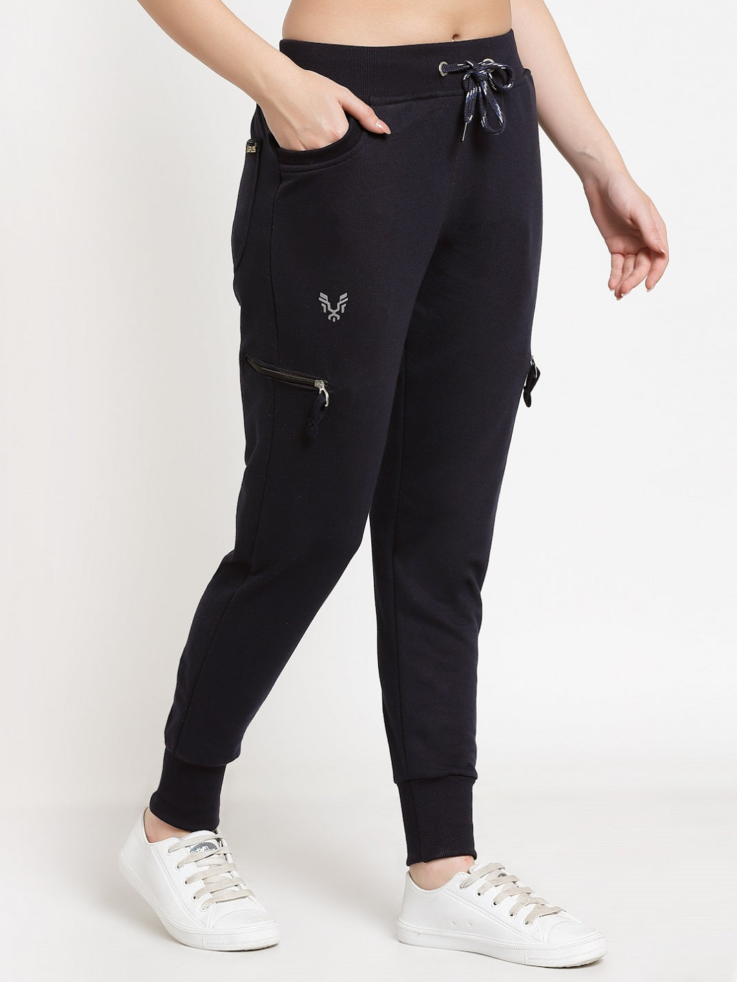 Side Pocket Ladies Track Pants With Pockets Zipper Side Pocket