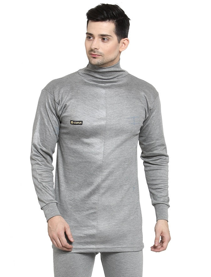 MEN'S SOLID HIGH NECK THERMAL WEAR TOP