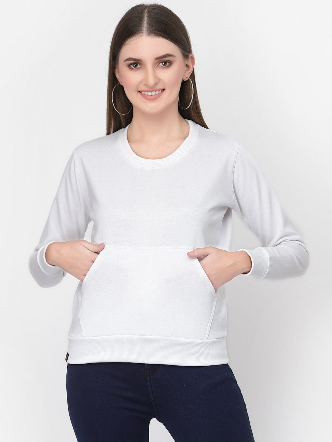 UZARUS Women's Cotton Fleece Premium Sweatshirt