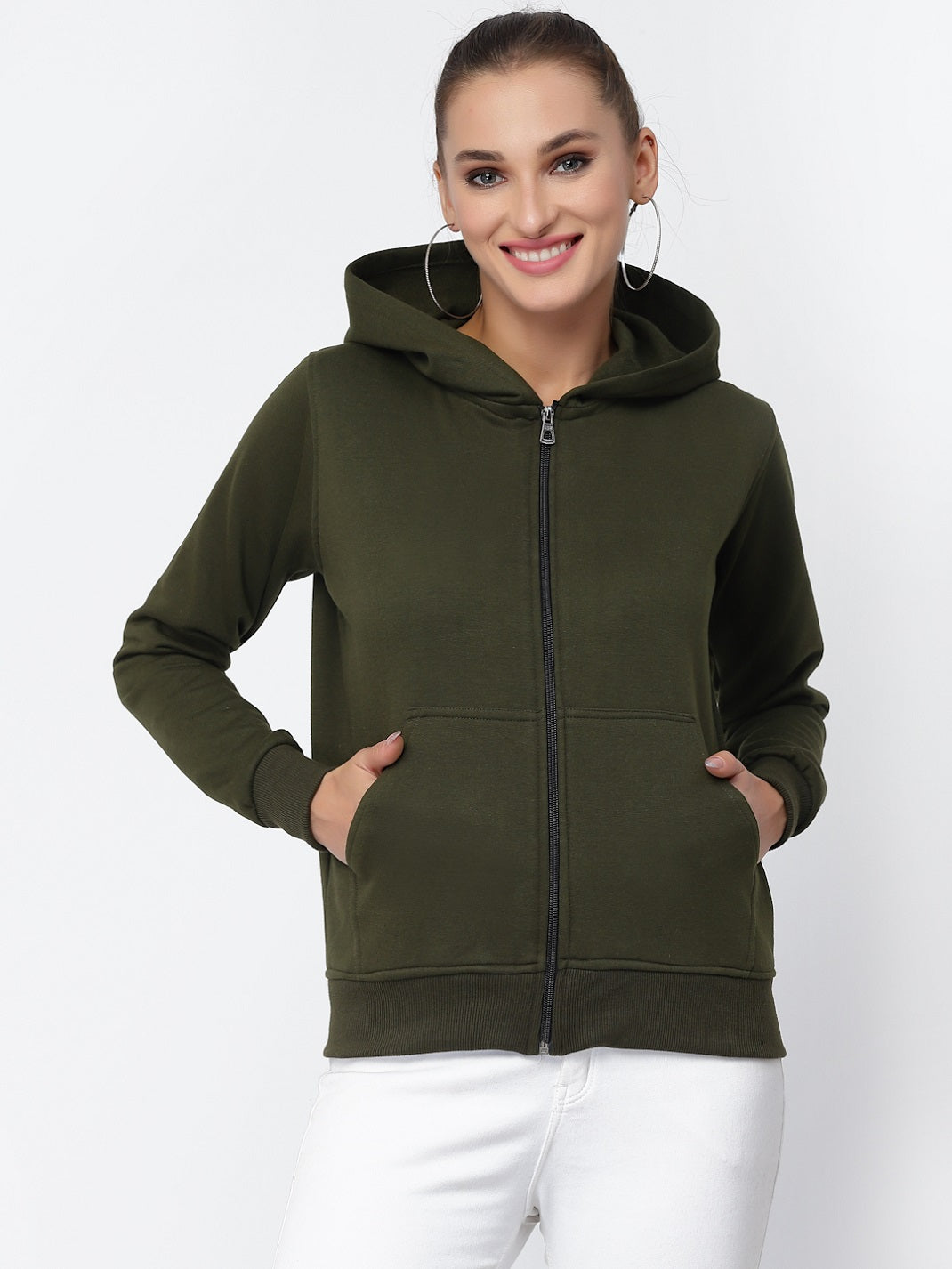 UZARUS Women's Cotton Fleece Premium Sweatshirt Hoodie