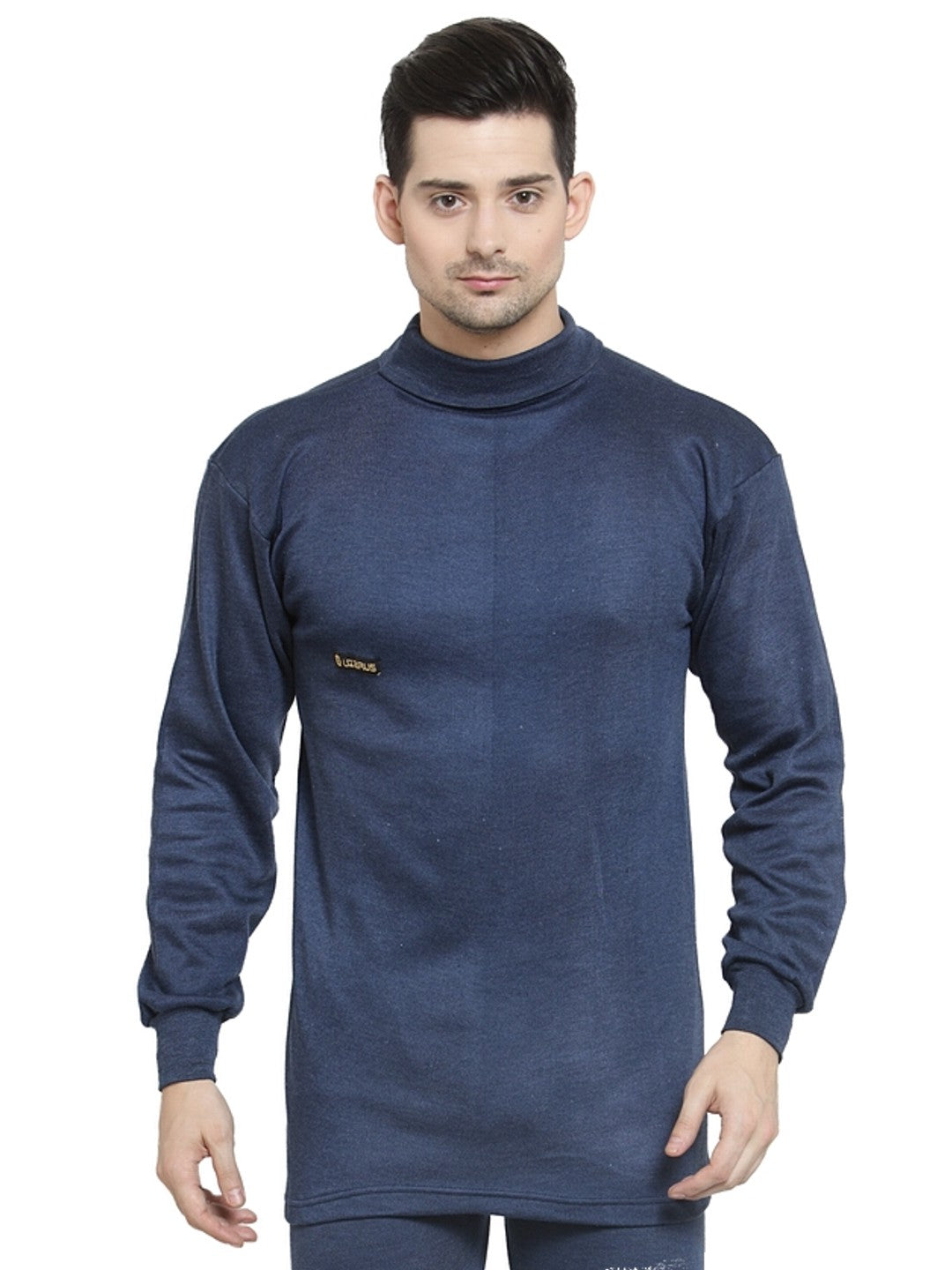 MEN'S SOLID HIGH NECK THERMAL WEAR TOP