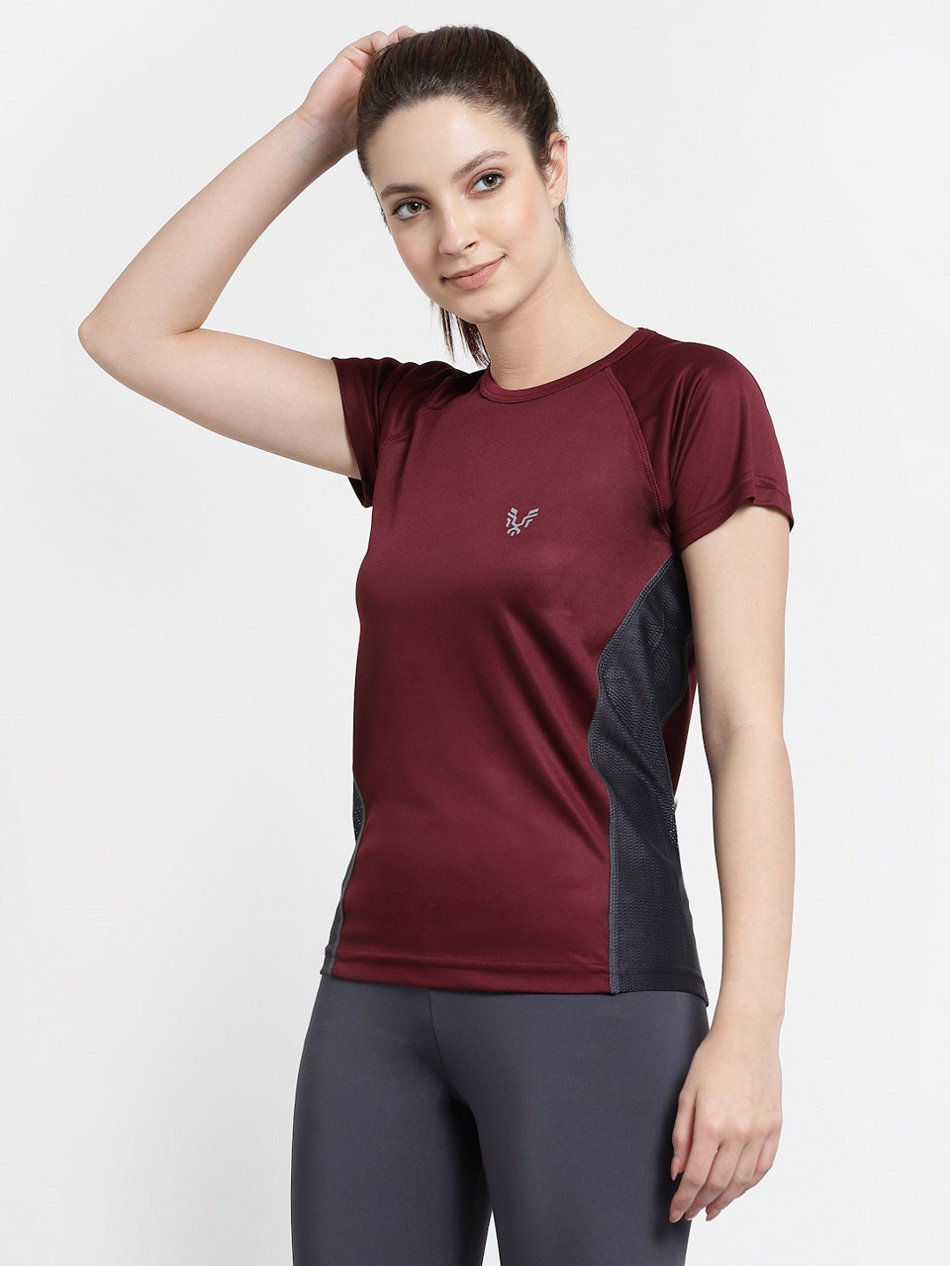 UZARUS Women's Dry Fit Workout Top Sports Gym T-Shirt