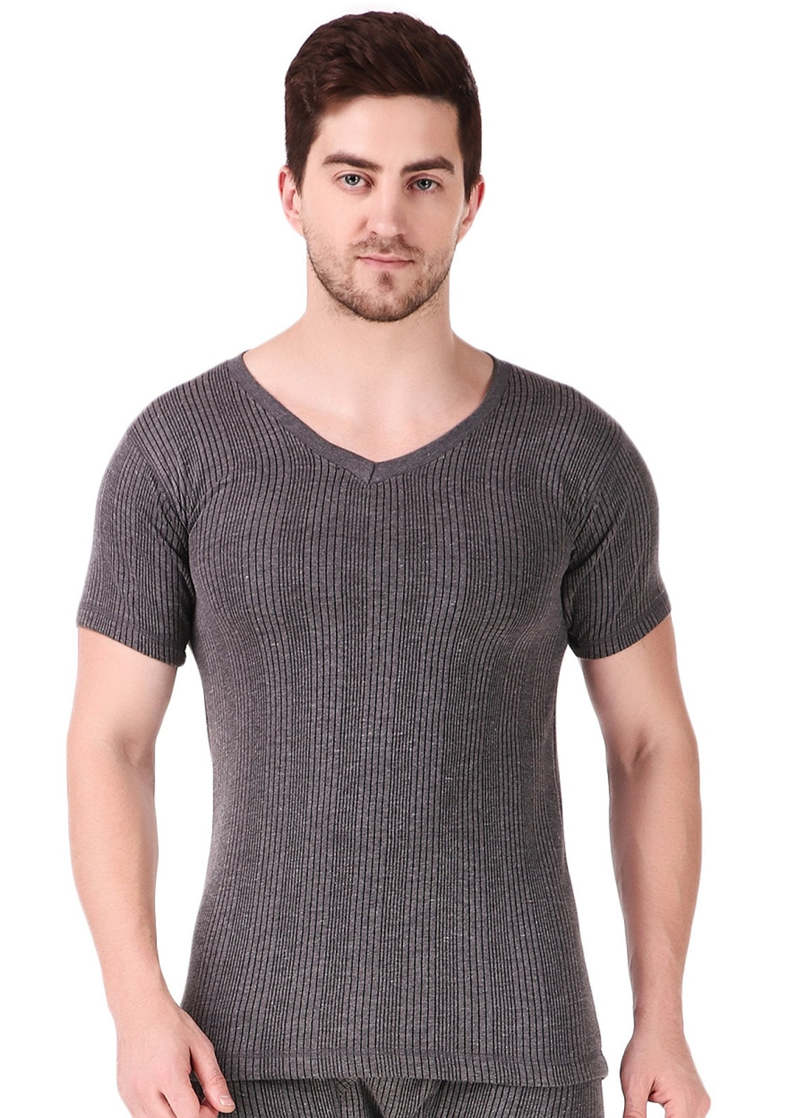 MEN'S HALF SLEEVES COTTON ROUND NECK THERMAL TOP