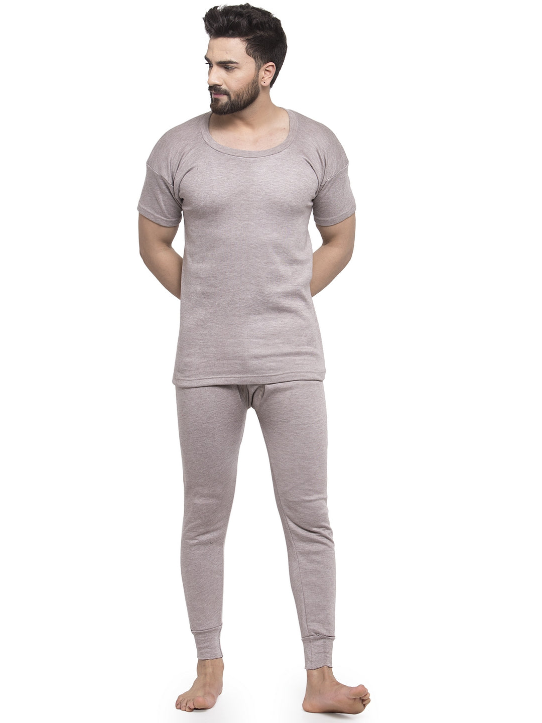 MEN'S HALF SLEEVES THERMAL SET ( ROUND NECK VEST AND TROUSER)