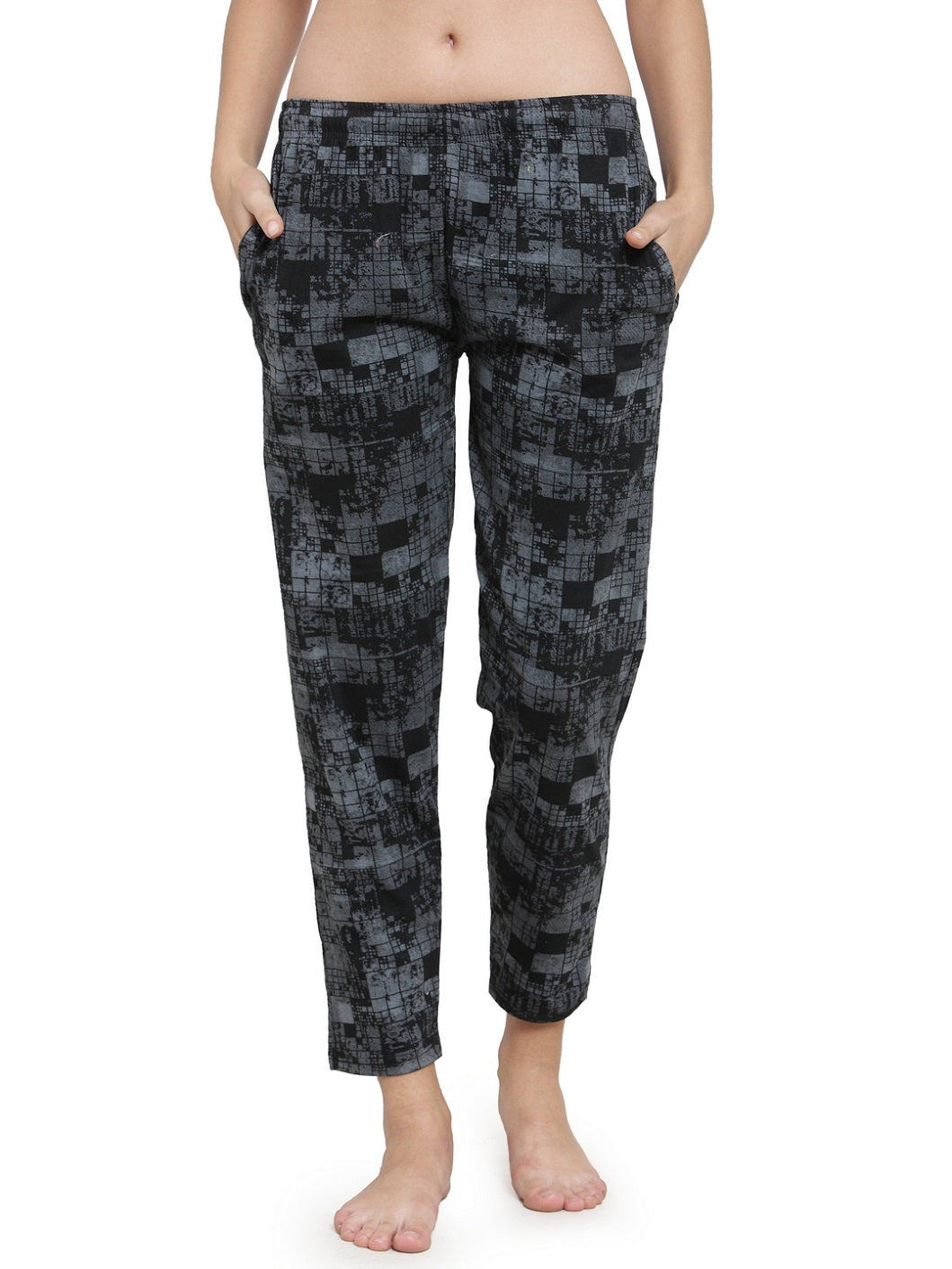 Uzarus Women's Cotton Track Pants With 2 Zippered Pockets