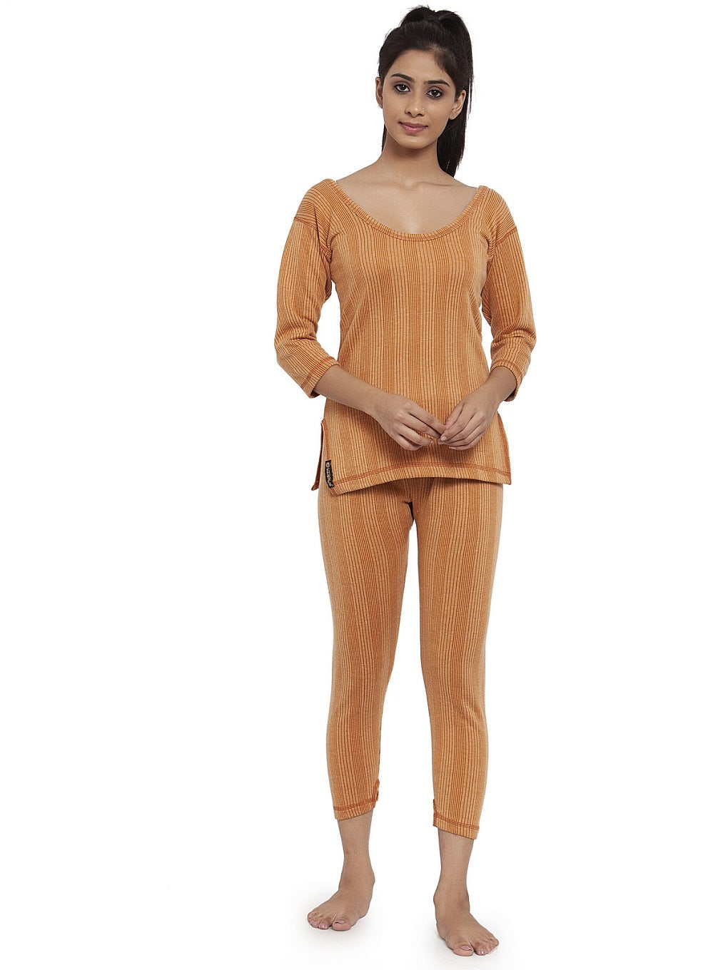 Women's 3/4 Thermal Top And Lower Set