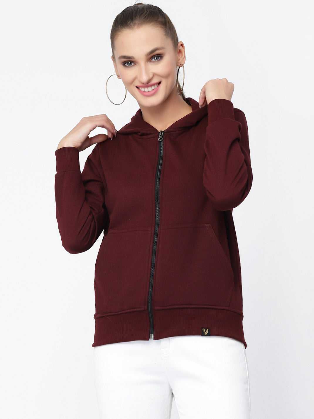 UZARUS Women's Cotton Fleece Premium Sweatshirt Hoodie