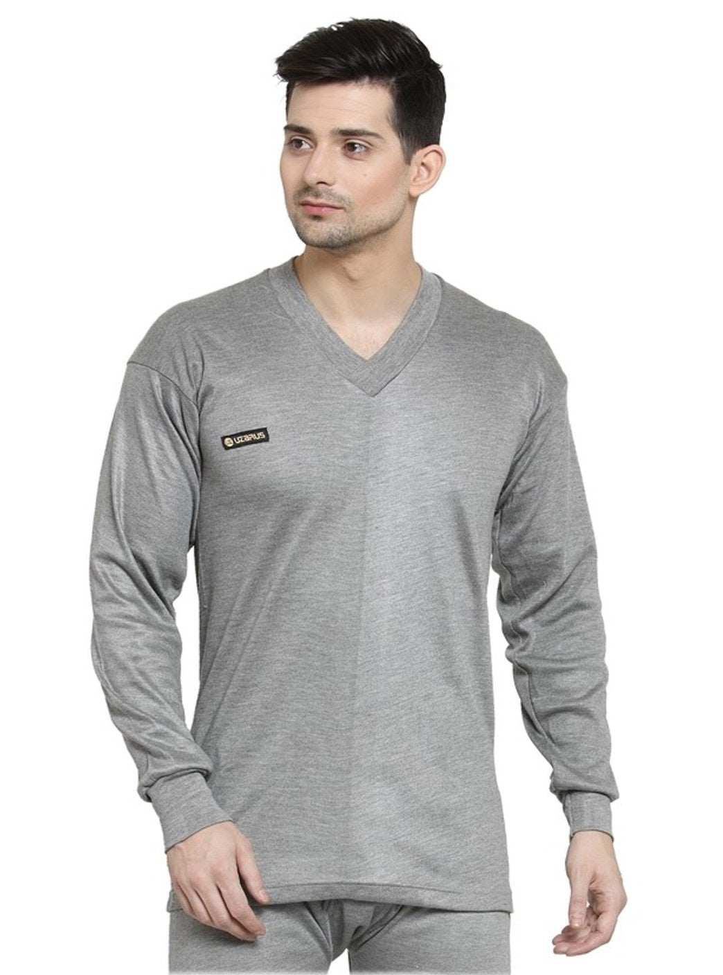 MEN'S SOLID V-NECK THERMAL TOP