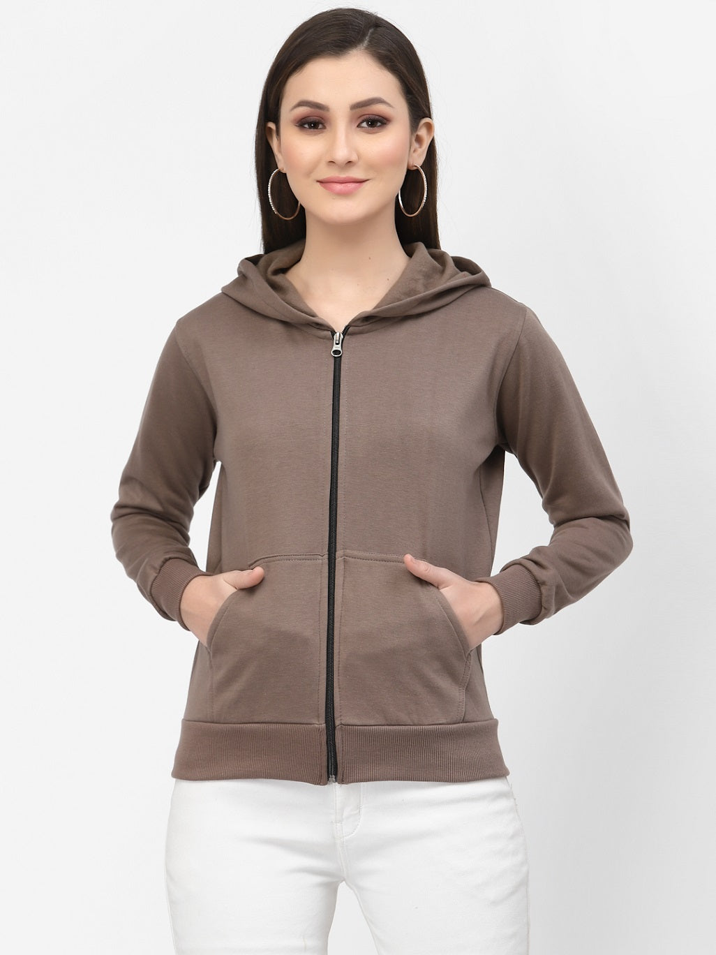 UZARUS Women's Cotton Fleece Premium Sweatshirt Hoodie