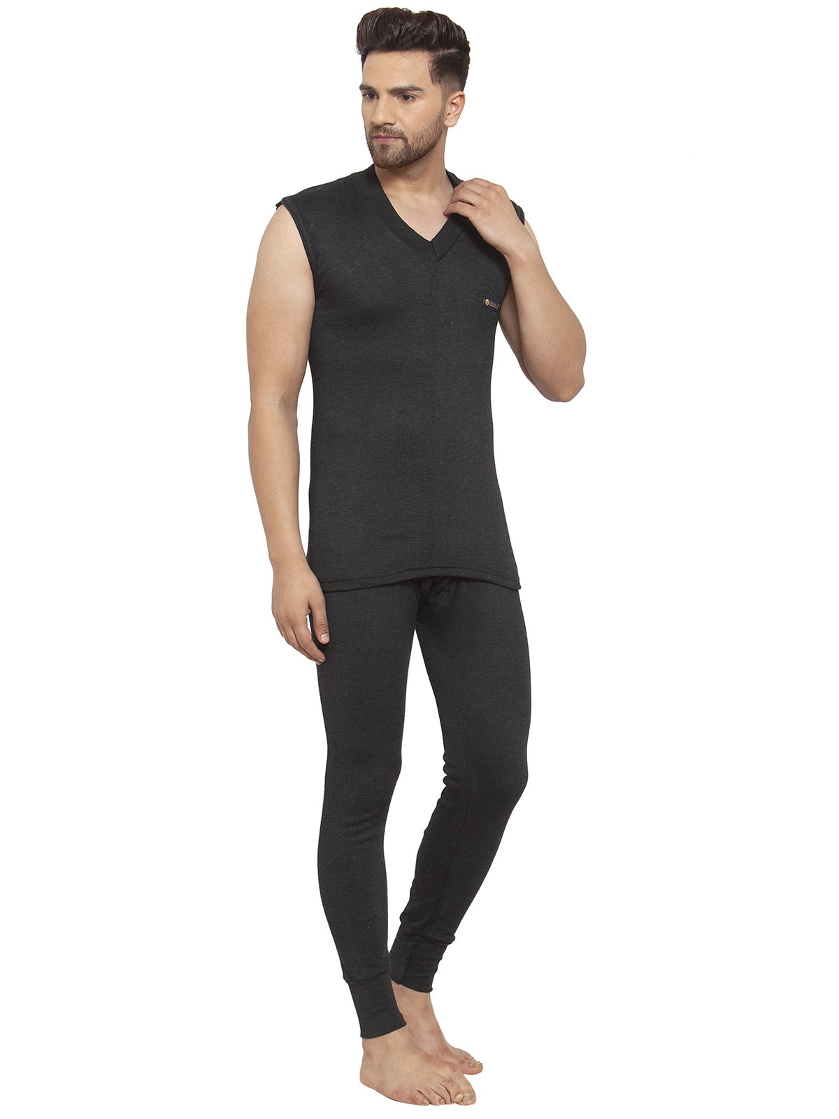 MEN'S SLEEVELESS THERMAL SET ( V NECK VEST AND TROUSER)