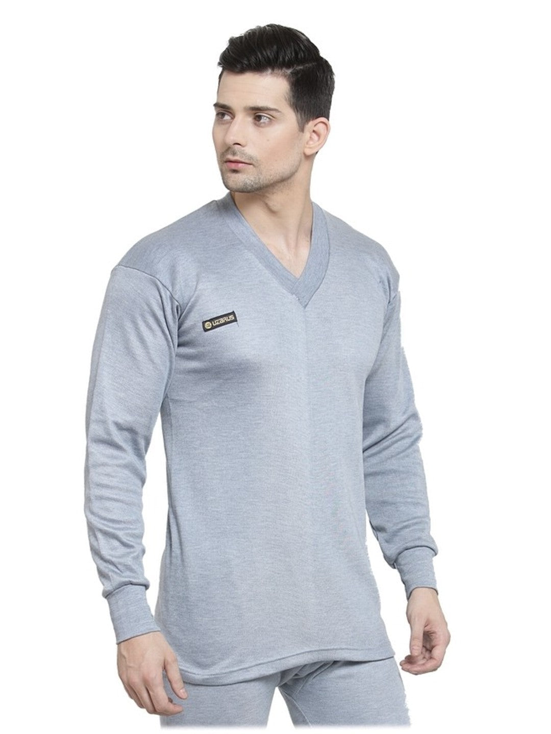 MEN'S SOLID V-NECK THERMAL TOP