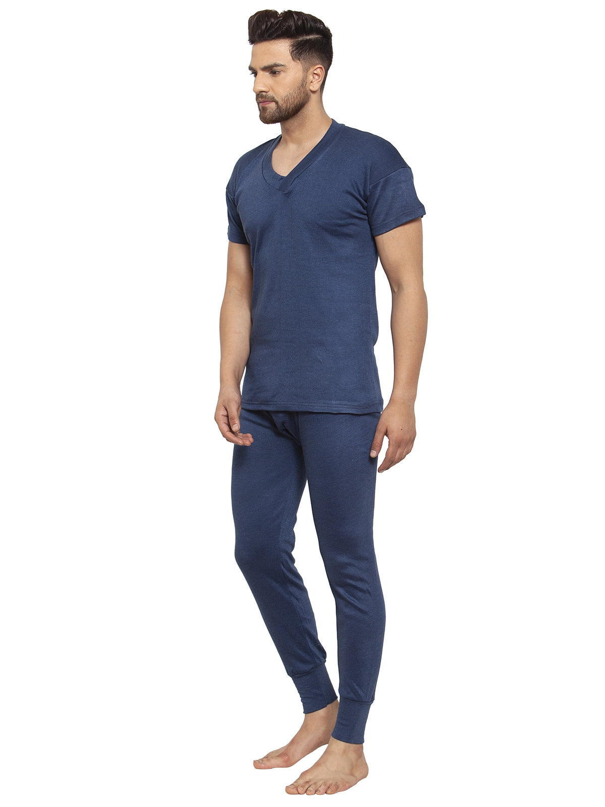 MEN'S HALF SLEEVES THERMAL SET ( V NECK VEST AND TROUSER)