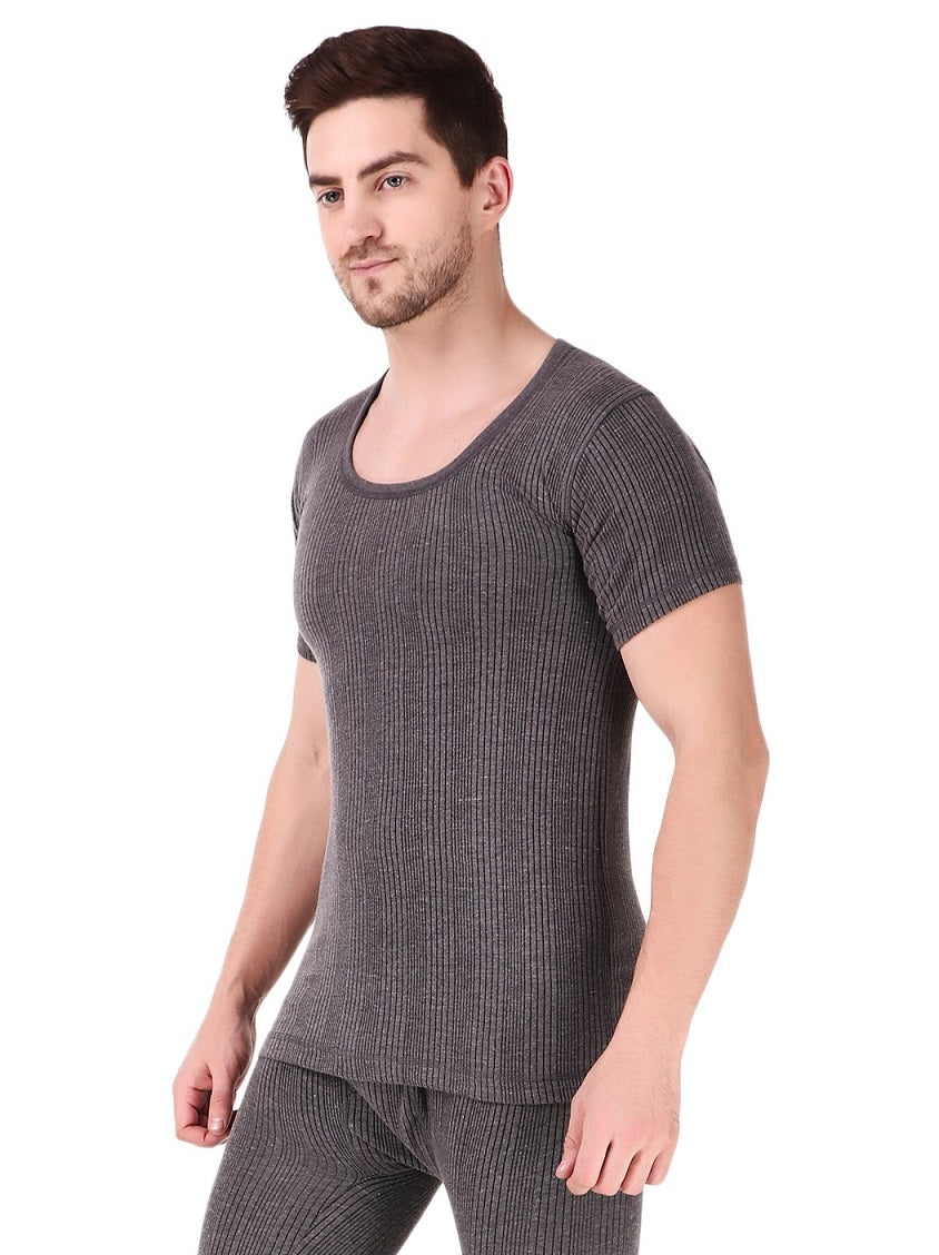 MEN'S HALF SLEEVES COTTON ROUND NECK THERMAL TOP